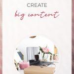 a cup of content's blog image for creating big content
